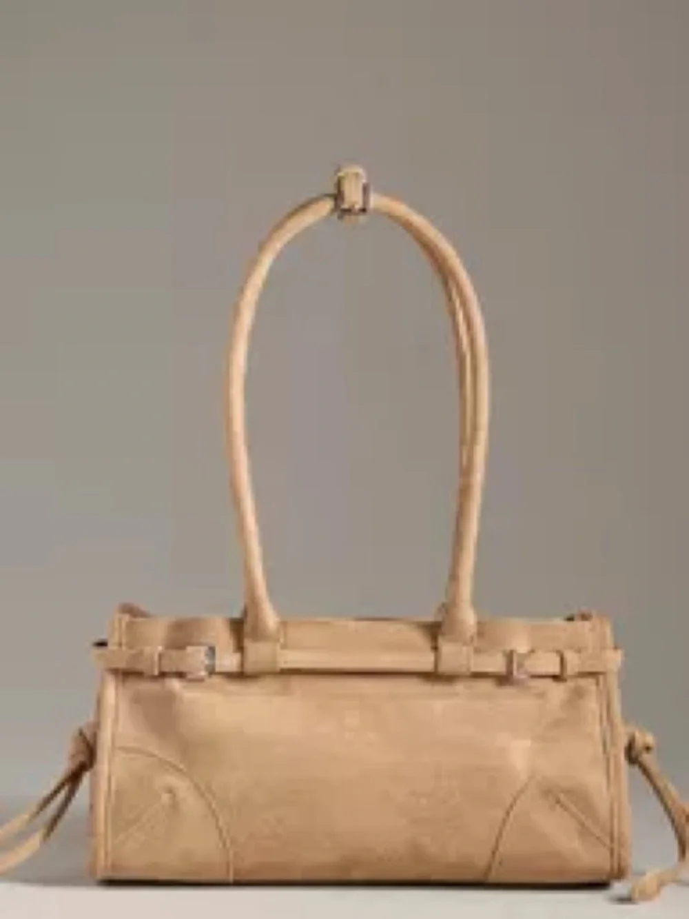 Anthropologie Neutral Beige Leather Satchel